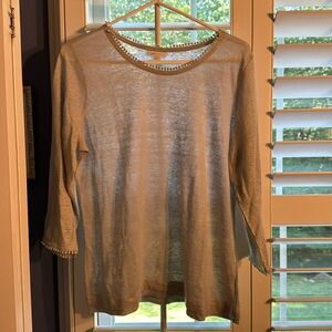 J. Jill Love Linen Pewter Top